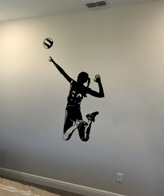 Girl's Volleyball Wall Decal Sticker. #6711