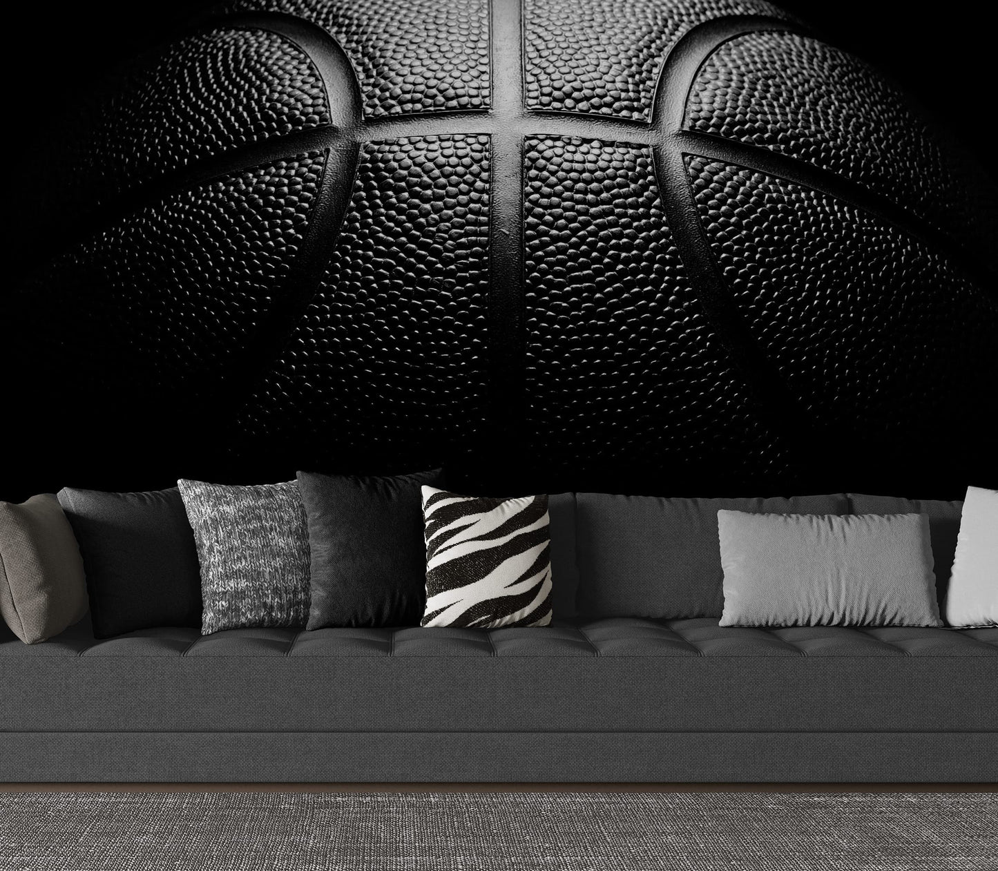 Black Basketball Wallpaper Mural - Perfect for Sports Enthusiasts! #6715
