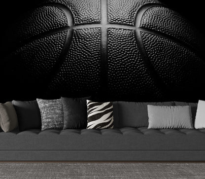 Black Basketball Wallpaper Mural - Perfect for Sports Enthusiasts! #6715