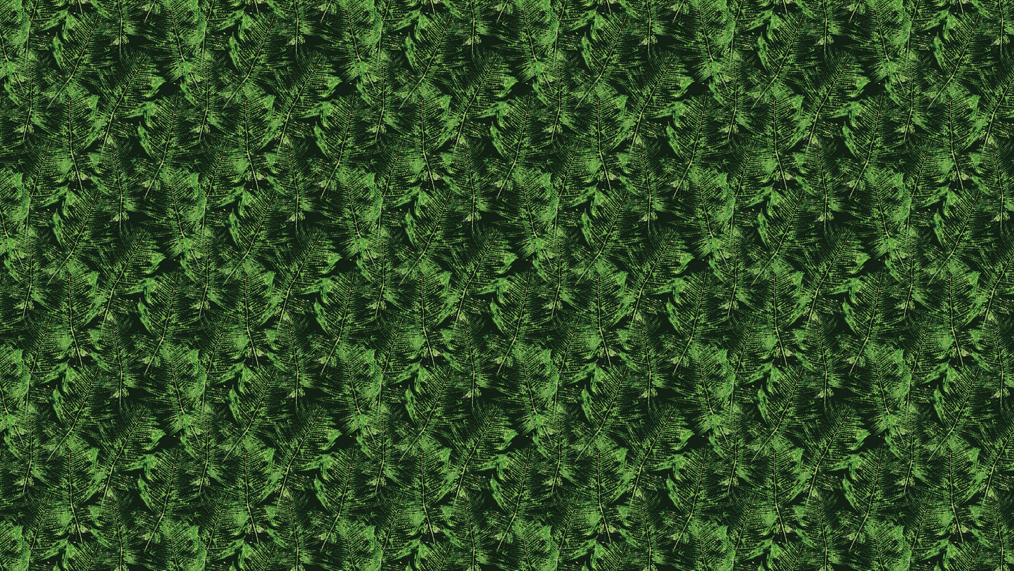 Green Leaves Pattern Wallpaper Mural. Botanical Wall Mural. #6744