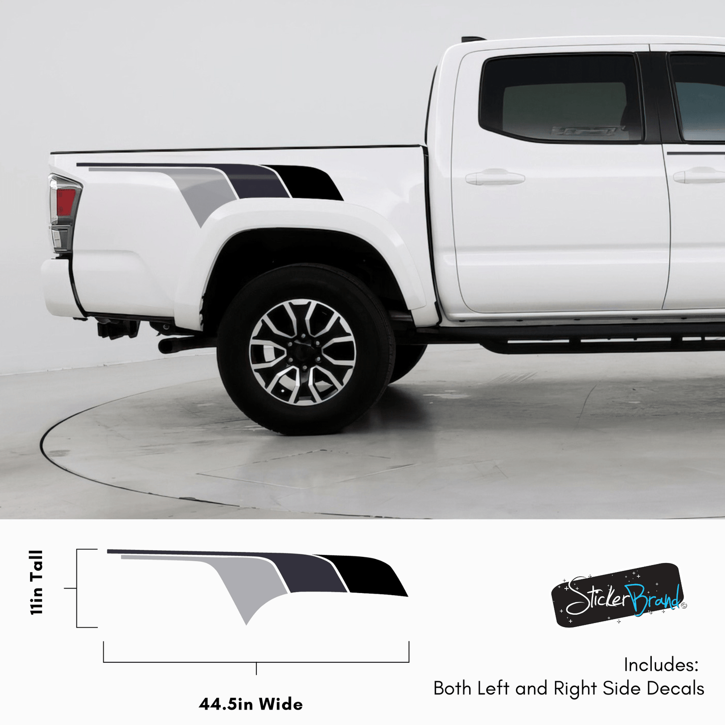 Retro Racing Stripes Fender Decal Sticker. Toyota Tacoma. #6808