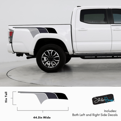 Retro Racing Stripes Fender Decal Sticker. Toyota Tacoma. #6808