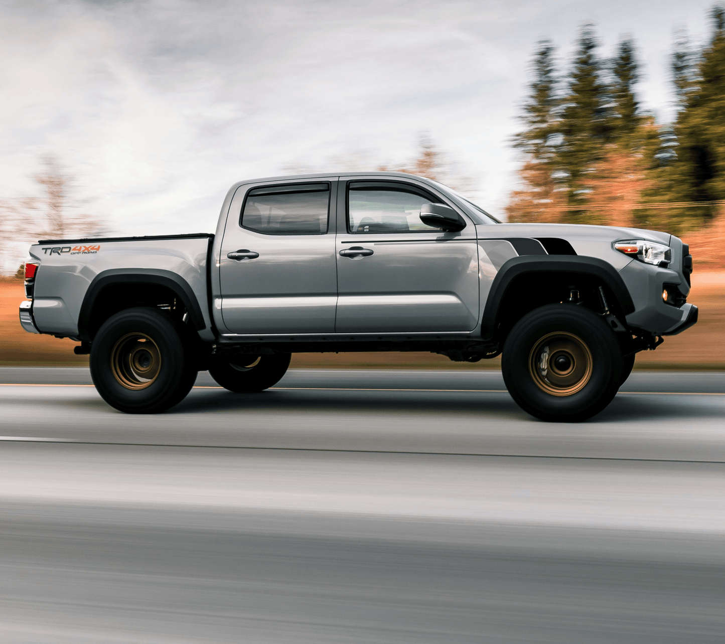 Retro Racing Stripes Fender Decal Sticker. Toyota Tacoma. #6808