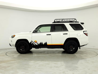 Mountain Forest Sunset Truck/Car Decal. Yellow, Orange, Red Color Scheme. #6811