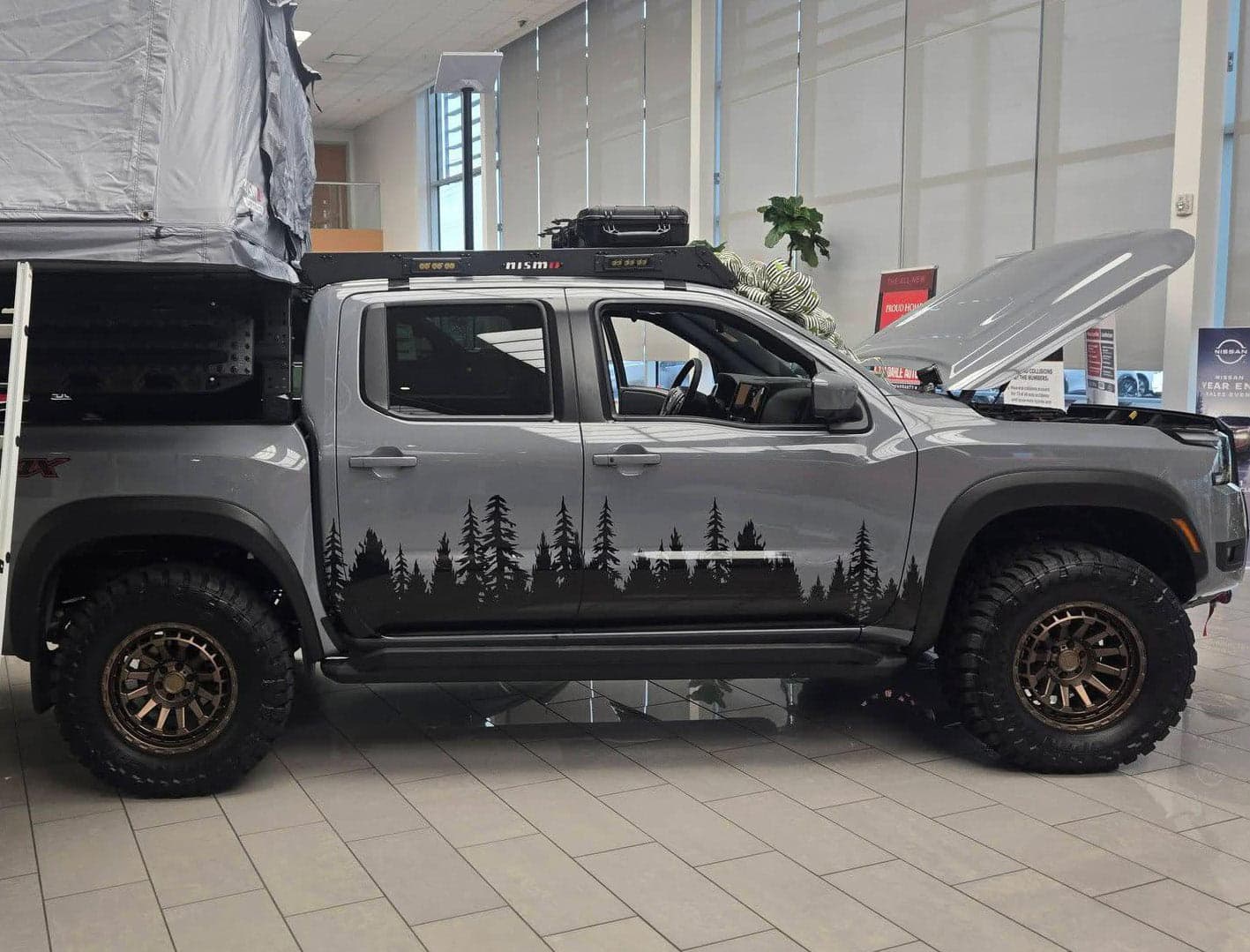 Forest Tree Mud Splash Truck Decal. #6813