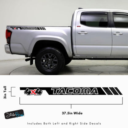 4X4 Tacoma Outlander Graphic Decal. Set of 2. #6815