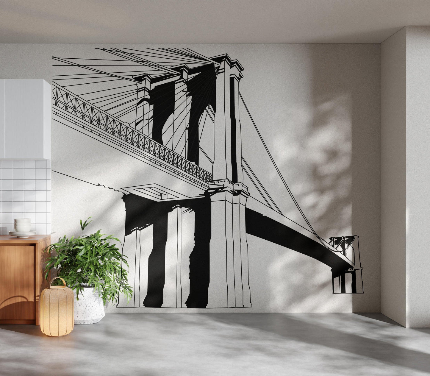 Brooklyn Bridge Wall Decal Sticker. New York City Wall Theme Decor. #6829