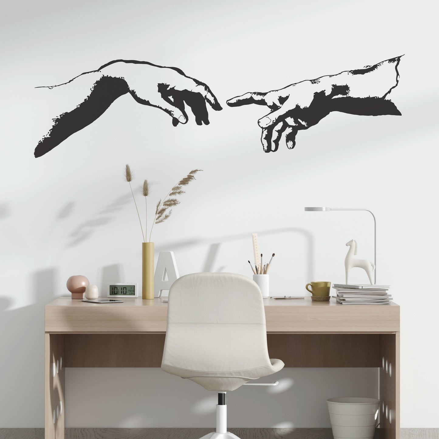 The Creation of Adam Vinyl Wall Decal Sticker. Michelangelo’s famous painting. Finger Touch. #682
