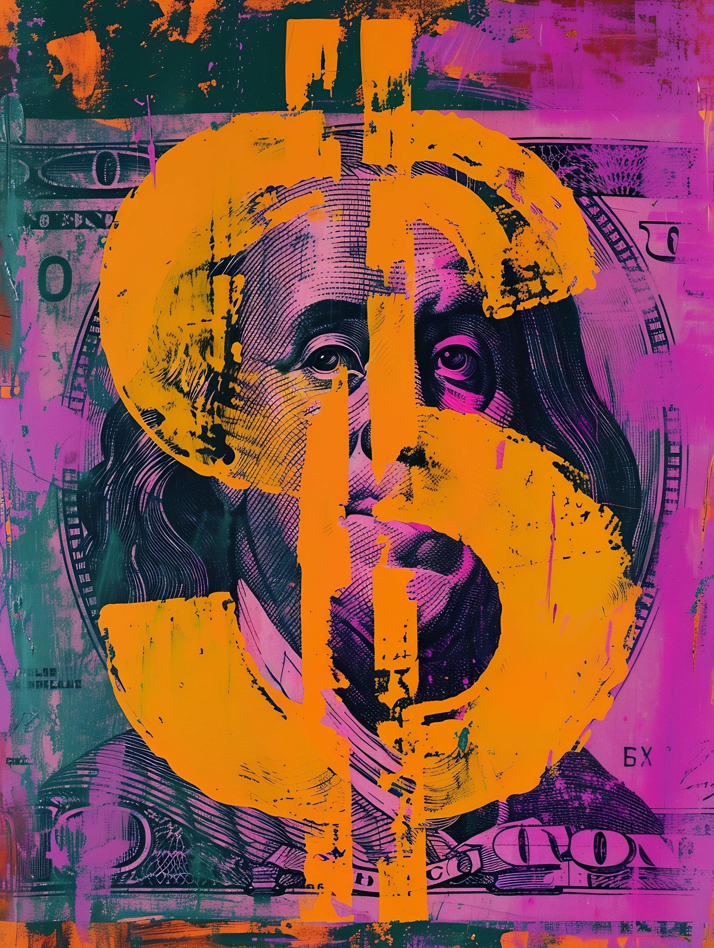 Money, Wealth, Success, Ambition Art Wall Wallpaper. Street Graffiti Art Mural. #6850