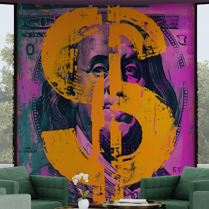 Money, Wealth, Success, Ambition Art Wall Wallpaper. Street Graffiti Art Mural. #6850