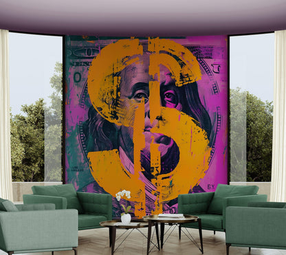 Money, Wealth, Success, Ambition Art Wall Wallpaper. Street Graffiti Art Mural. #6850