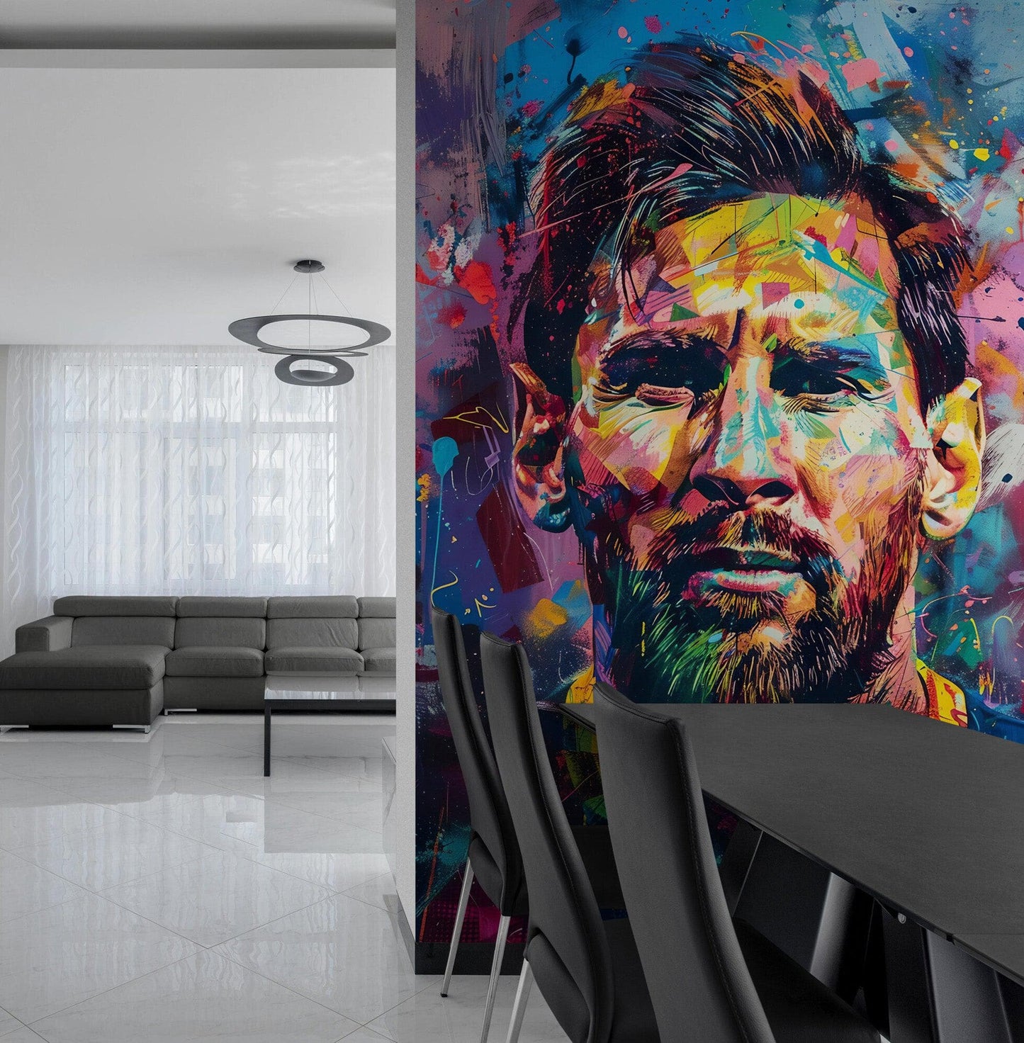 Lionel Messi Art Wallpaper Mural. #6853