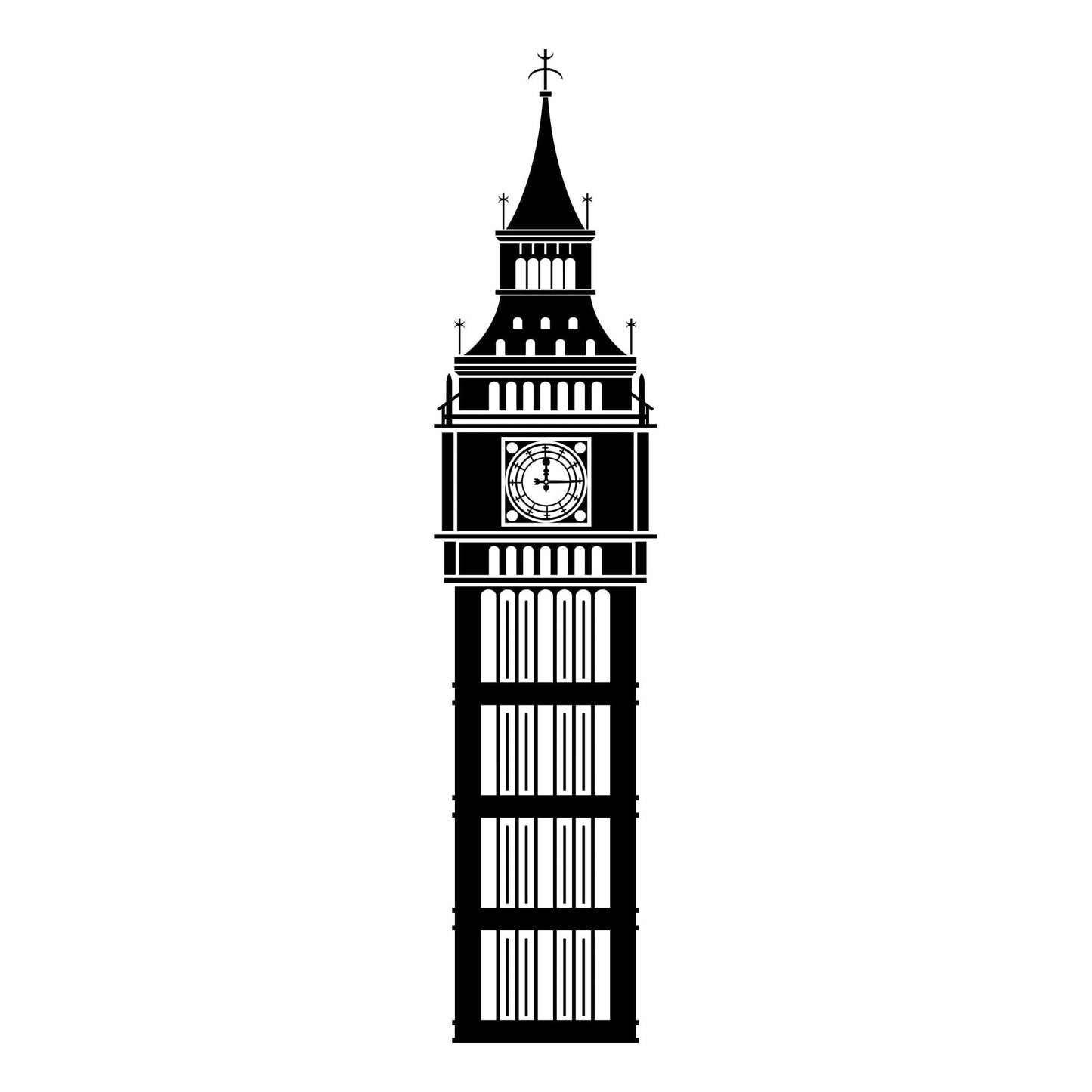 London Big Ben Clock Tower Wall Decal Sticker. #6854