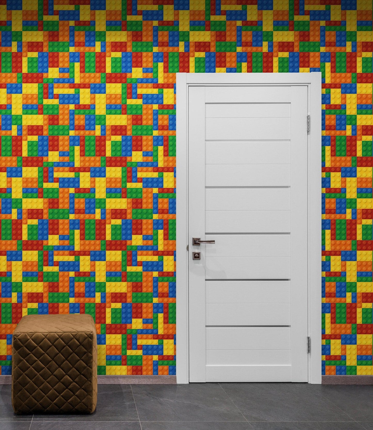 Colorful Lego Blocks Pattern Wallaper Mural. #6856