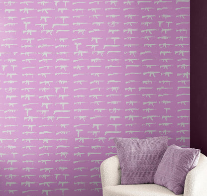 Gun Pattern Wall Mural. Urban Camo Wallpaper. #6860