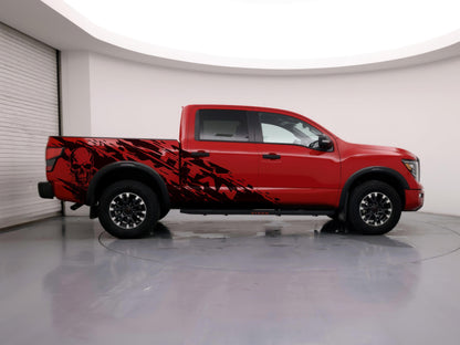 Nissan Titan Skull Mud Splash Decal. (With Skull / No Skull) #6862