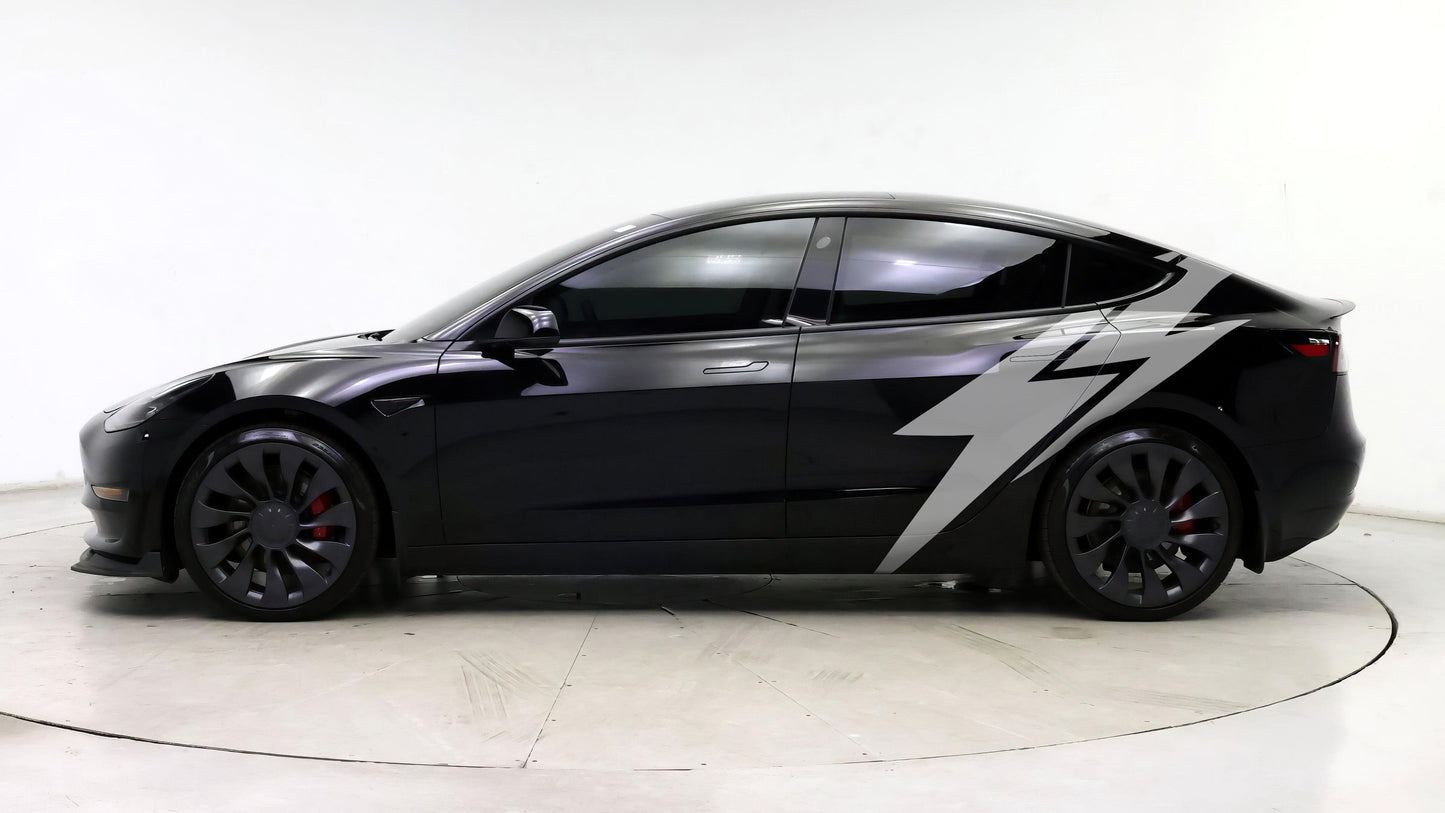 Lightning Bolt Car Decal Sticker. Universal Fit for Tesla / EV's. #6863