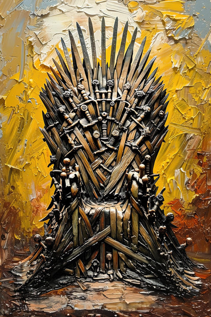 Game of Thrones-Inspired Throne of Swords Wallpaper Mural. #6865