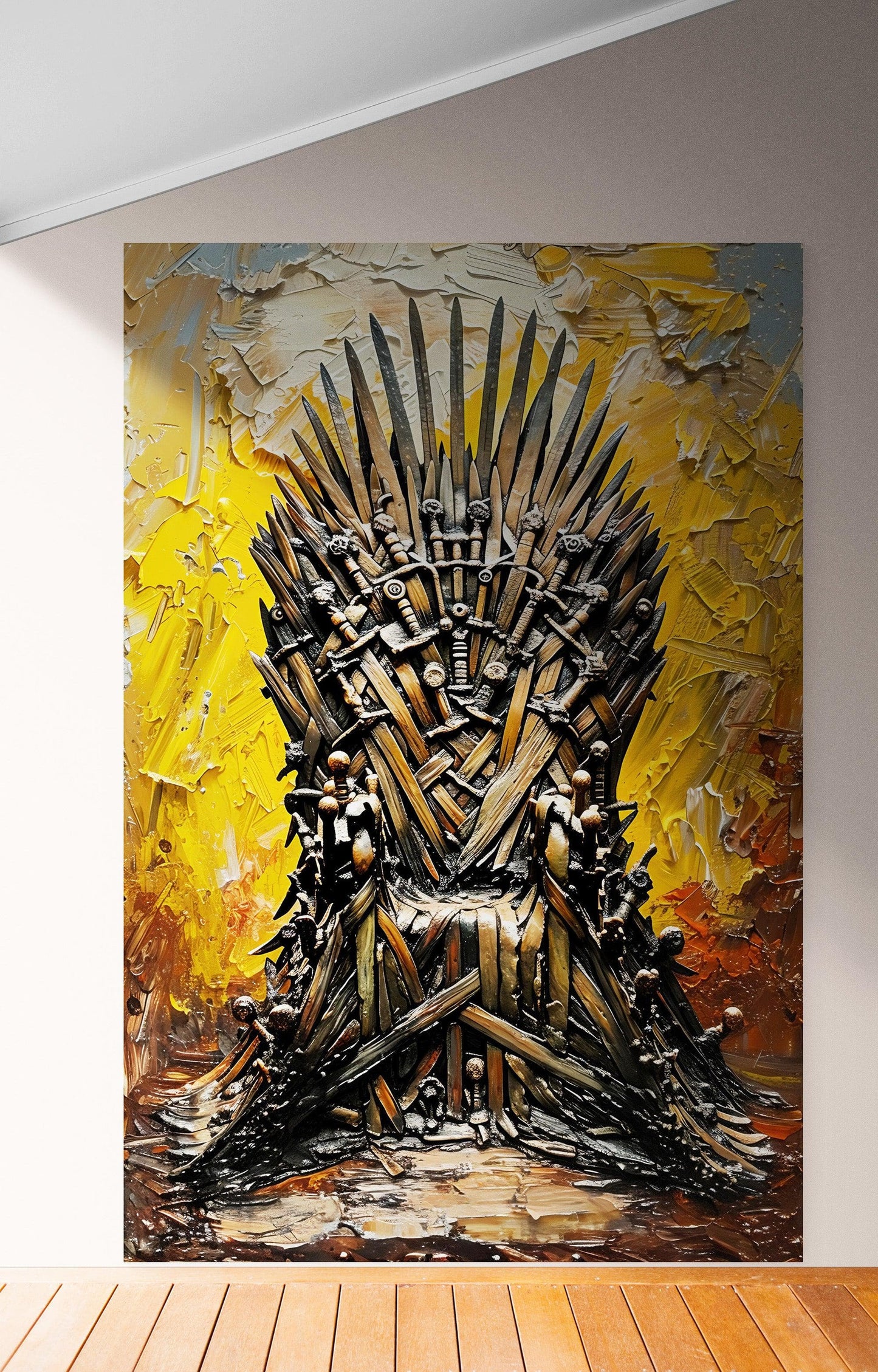 Game of Thrones-Inspired Throne of Swords Wallpaper Mural. #6865