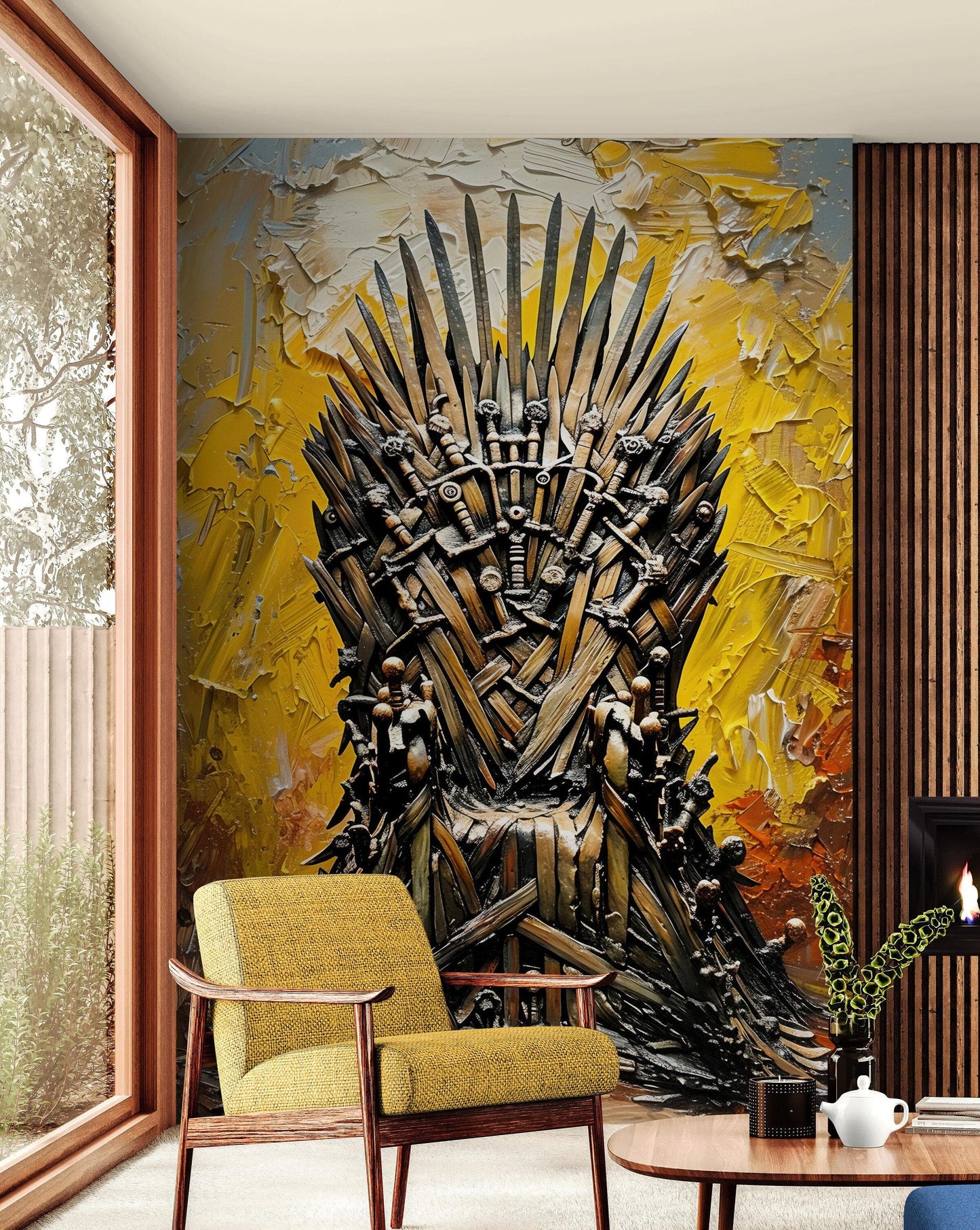 Game of Thrones-Inspired Throne of Swords Wallpaper Mural. #6865