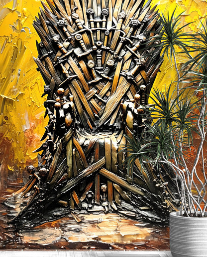 Game of Thrones-Inspired Throne of Swords Wallpaper Mural. #6865