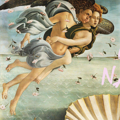 The Birth of Venus “Get Naked” Quote Wallpaper Mural #6868