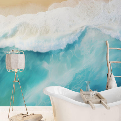 Blue Ocean Wave Wall Mural. #6869