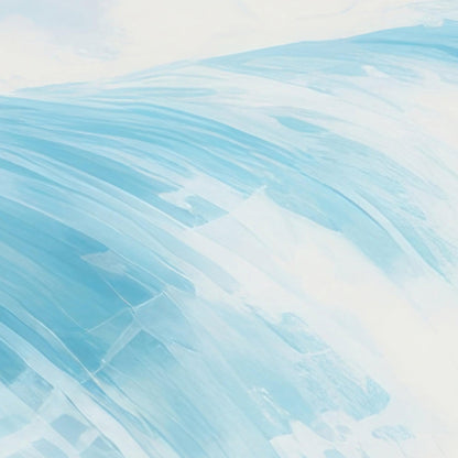 Artistic Painting of Blue Ocean Wave Wall Mural. #6870