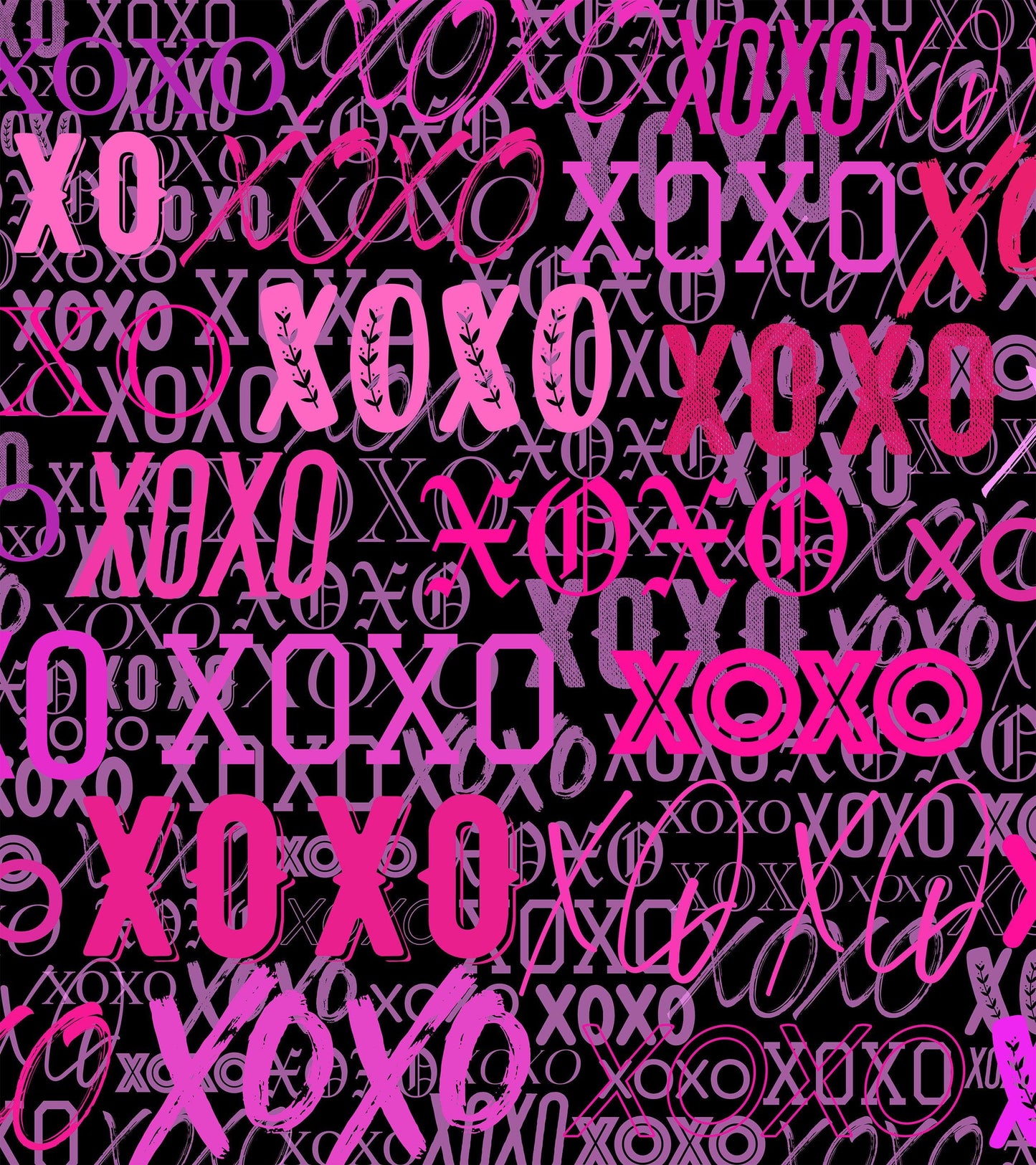 Pink XOXO Wallpaper Mural – Stylish Chic Glamour Girl’s Room Decor. #6899