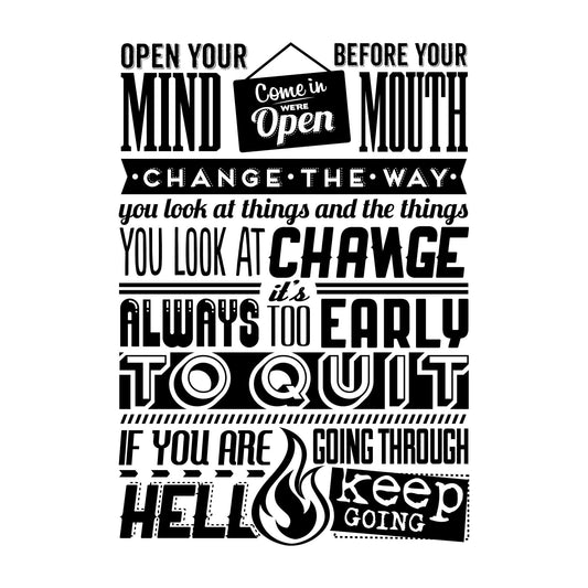 Motivational Quotes Wall Decal Sticker Set. Inspirational Success Quote. #6937