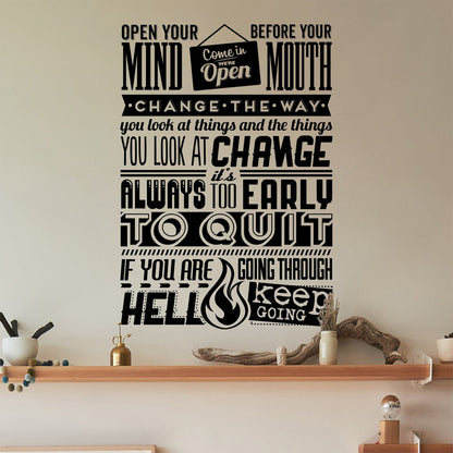 Motivational Quotes Wall Decal Sticker Set. Inspirational Success Quote. #6937