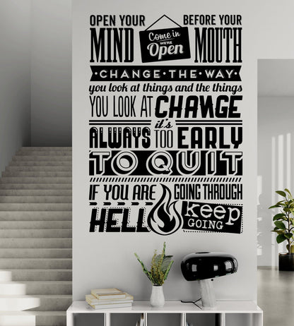 Motivational Quotes Wall Decal Sticker Set. Inspirational Success Quote. #6937