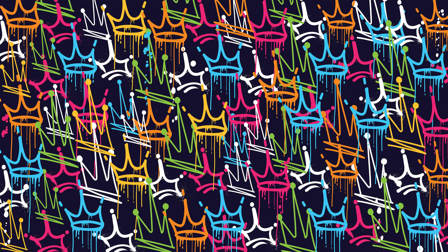 King's Crown Graffiti Wallpaper Mural. #6969