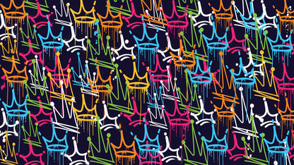 King's Crown Graffiti Wallpaper Mural. #6969