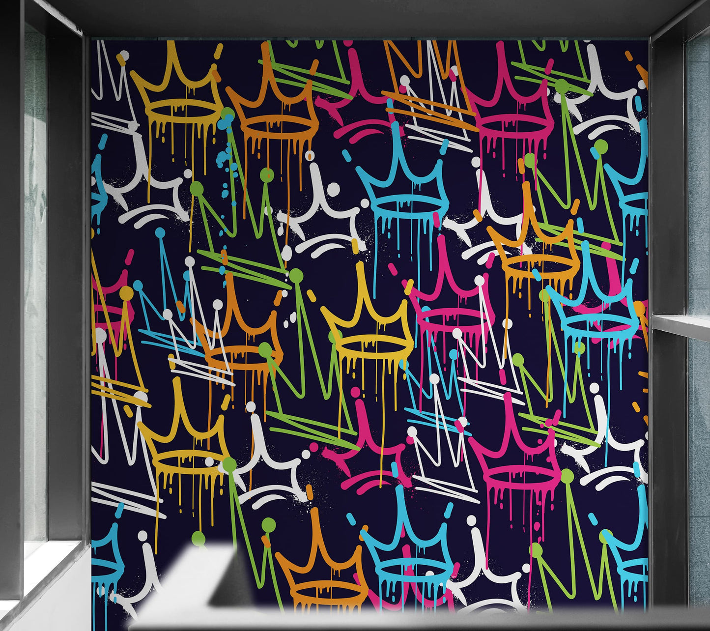 King's Crown Graffiti Wallpaper Mural. #6969