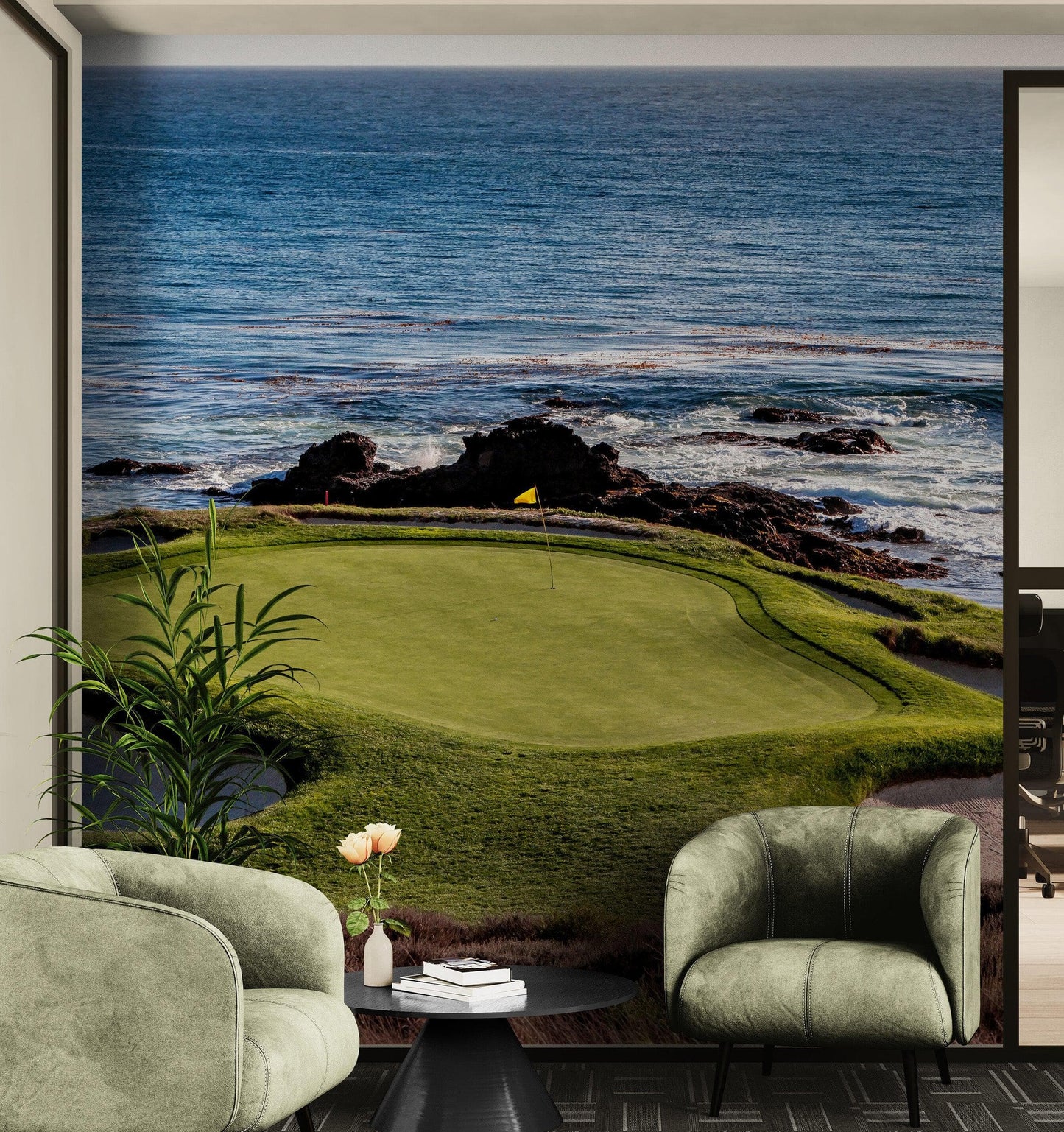 Pebble Beach Golf Course Wallpaper Mural. #6977