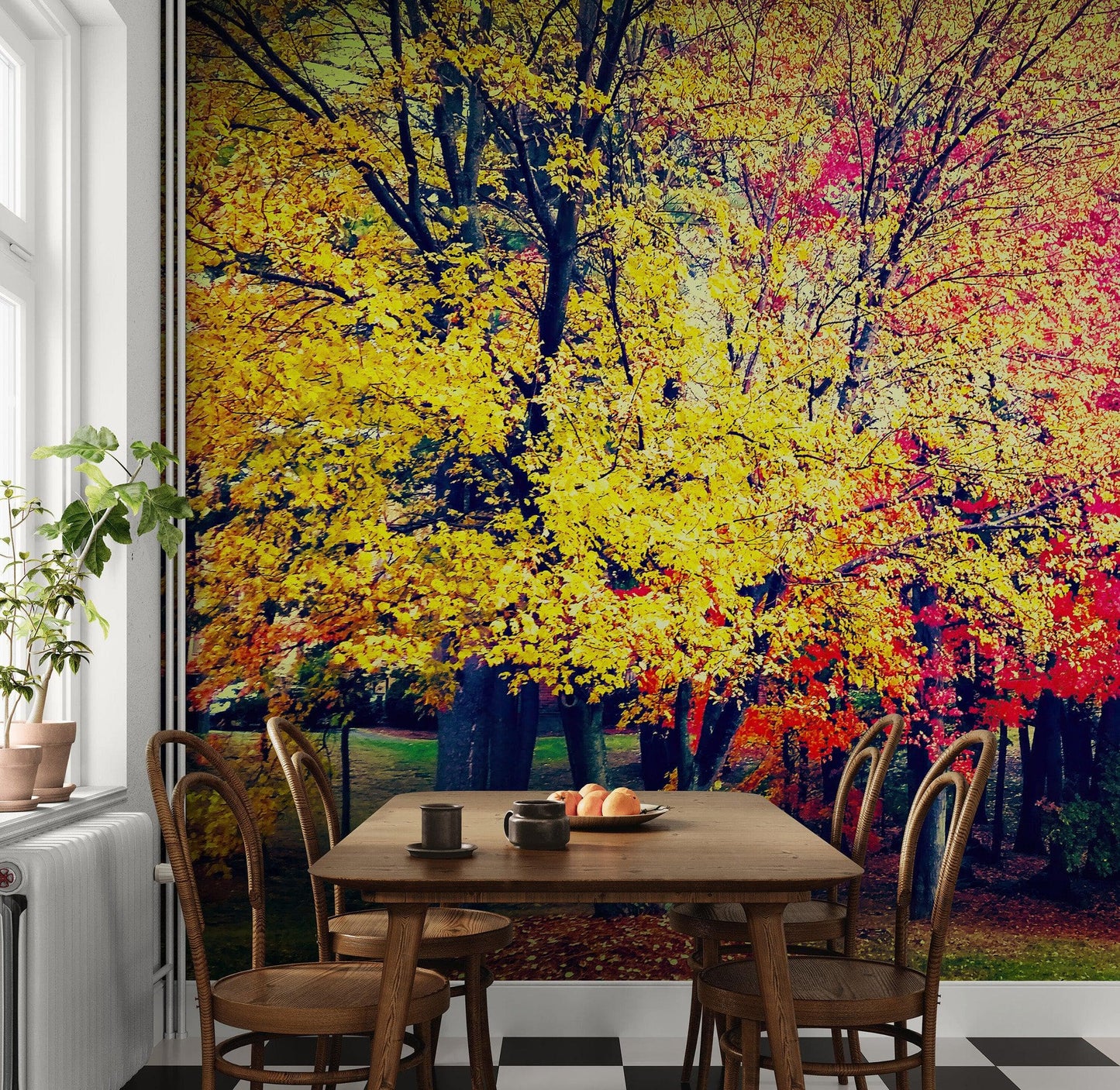 Colorful Autumn Trees Wallpaper Mural. #6981