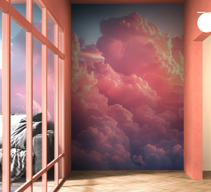 Pink Clouds Wallpaper Mural. #6983
