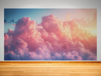 Pink Clouds Wallpaper Mural. #6983