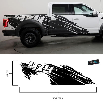 4x4 Off Road Truck Graphic Decal. Mud Splash Sticker. #6972