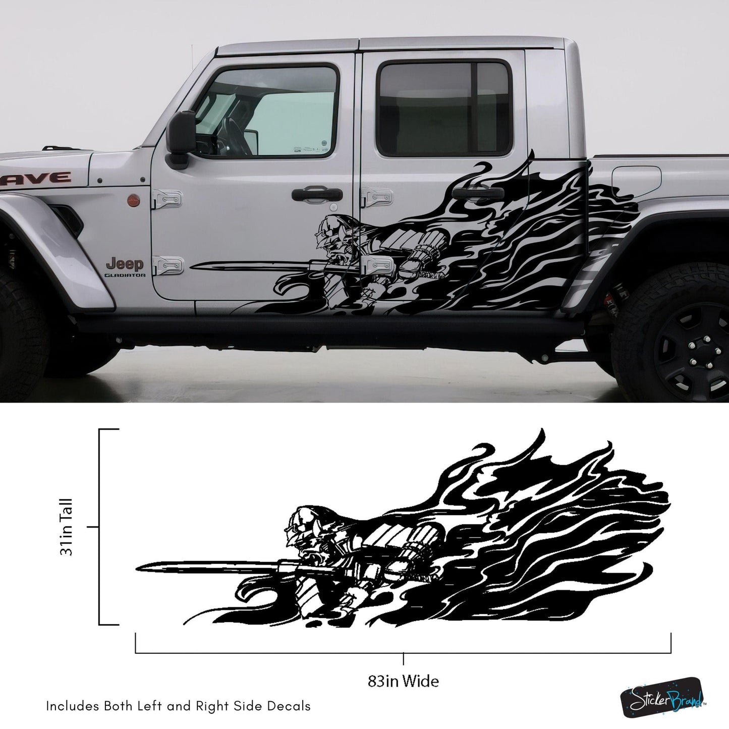 Samurai Warrior Graphic Car Decal Sticker. #6933