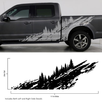 Overland Forest Tree Mud Splash Truck Decal. #6849