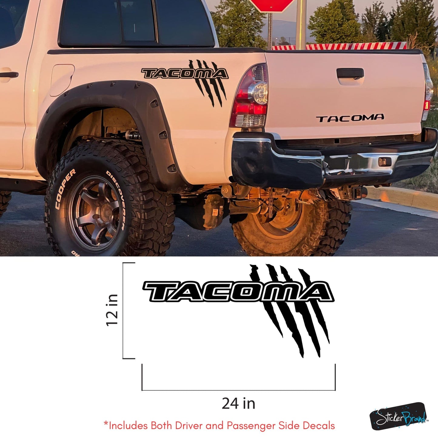 Toyota Tacoma Raptor Claw Decal Sticker. Set of 2. #7111