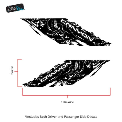 GMC Canyon Truck Mud Splash Vinyl Car Graphic Sticker. Set of 2. #7050