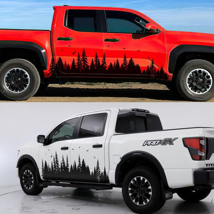 Forest Tree Mud Splash Truck Decal. #6813