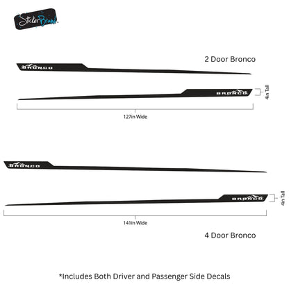 Offroad Overland Bronco Stripes Decal Sticker. #7035