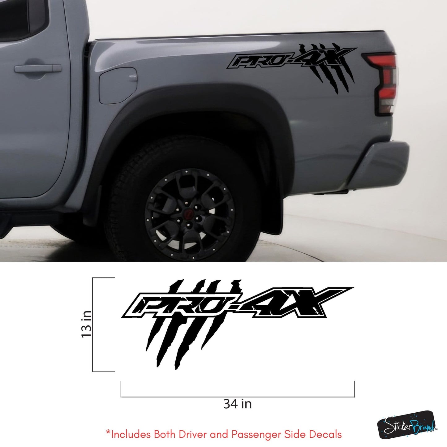 Frontier / Titan Pro-4x Raptor Claw Marks Decal Sticker. Set of 2. #7103