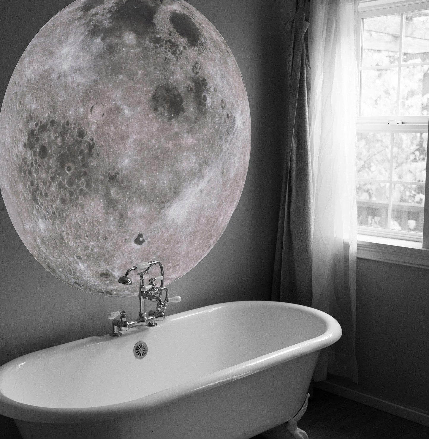 Large Moon Wall Decal. #7001