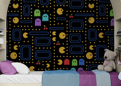 Pacman Wallpaper Mural. #7004