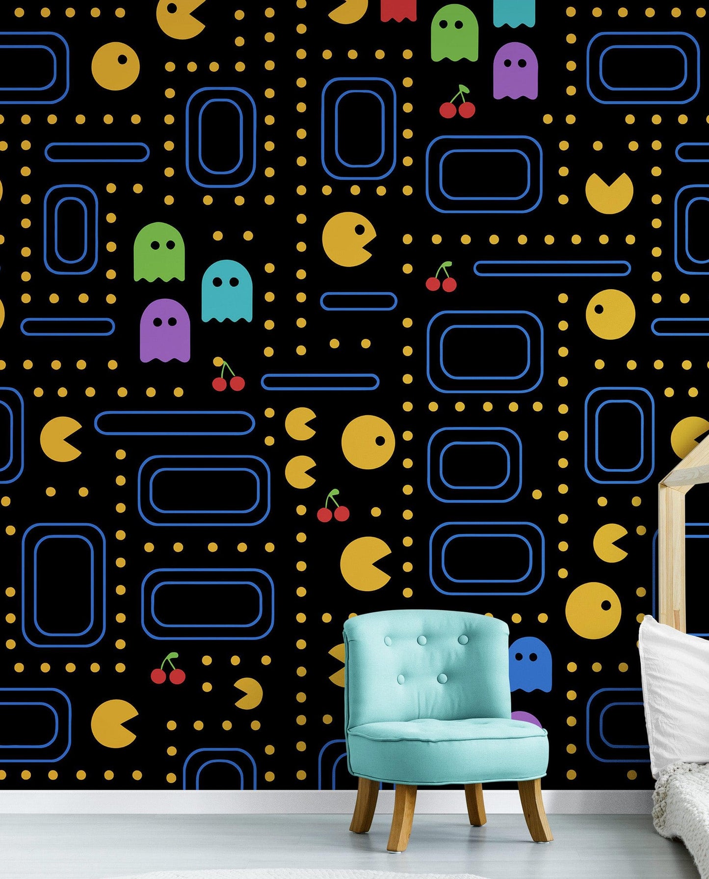 Pacman Wallpaper Mural. #7004